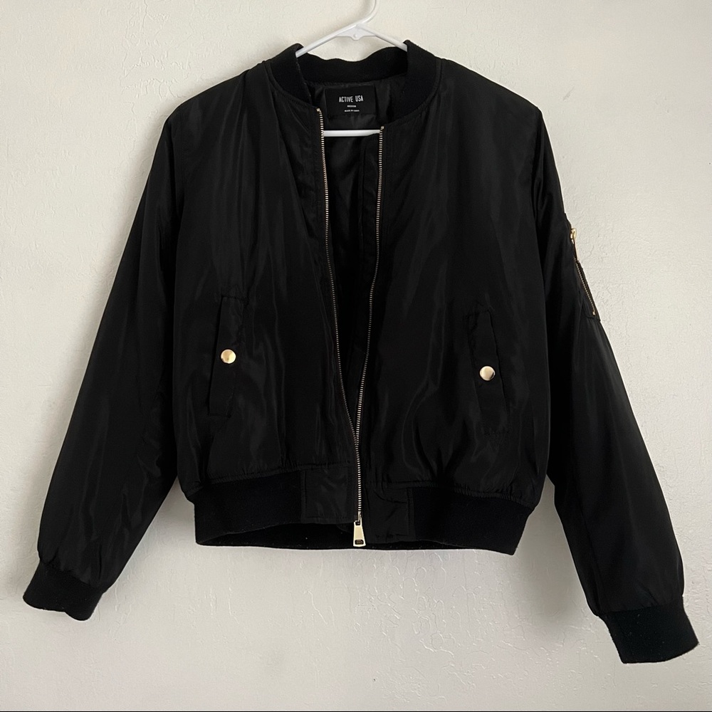 Black Bomber Jacket